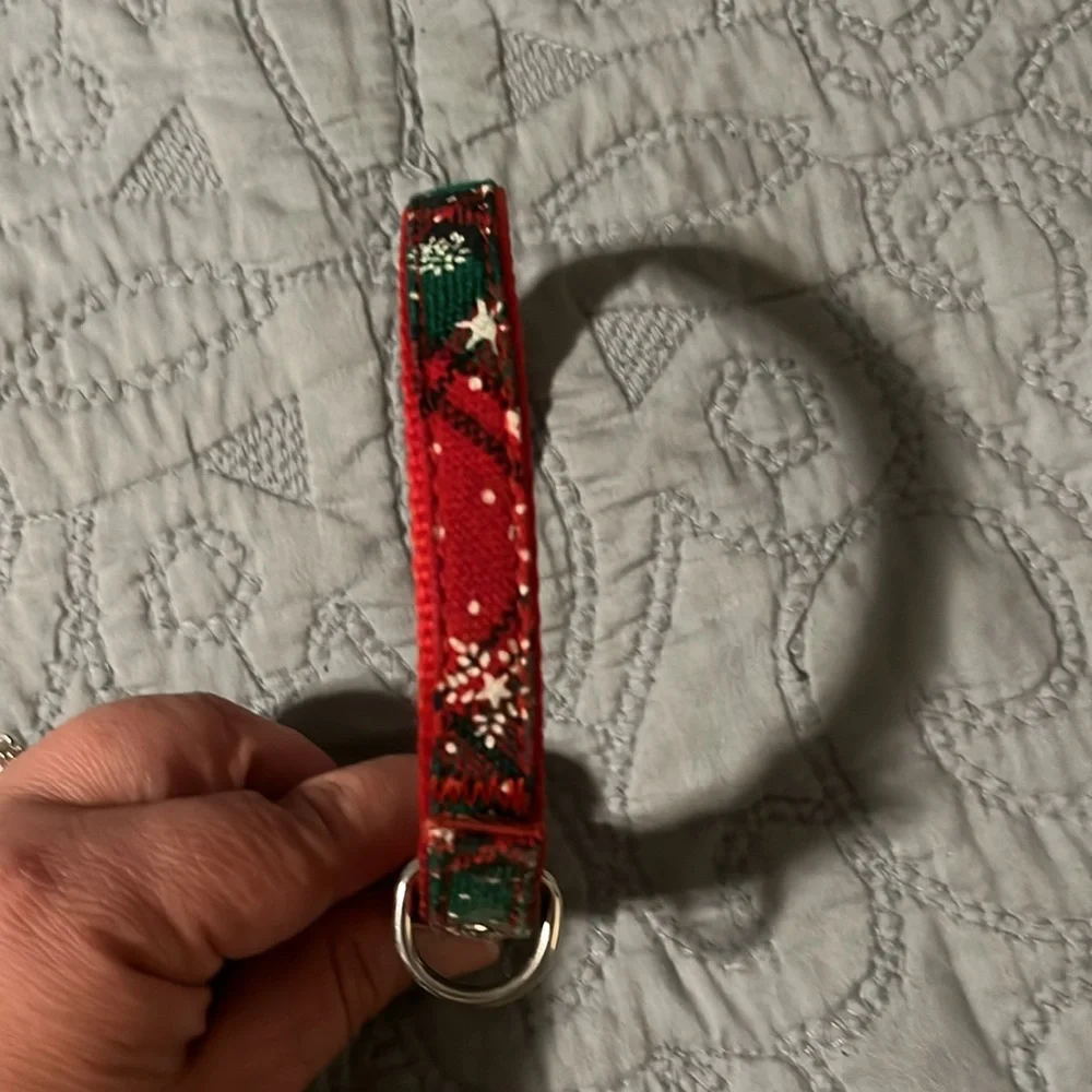 Christmas Themed Red and Green Small Dog Collar with Buckle NWOT